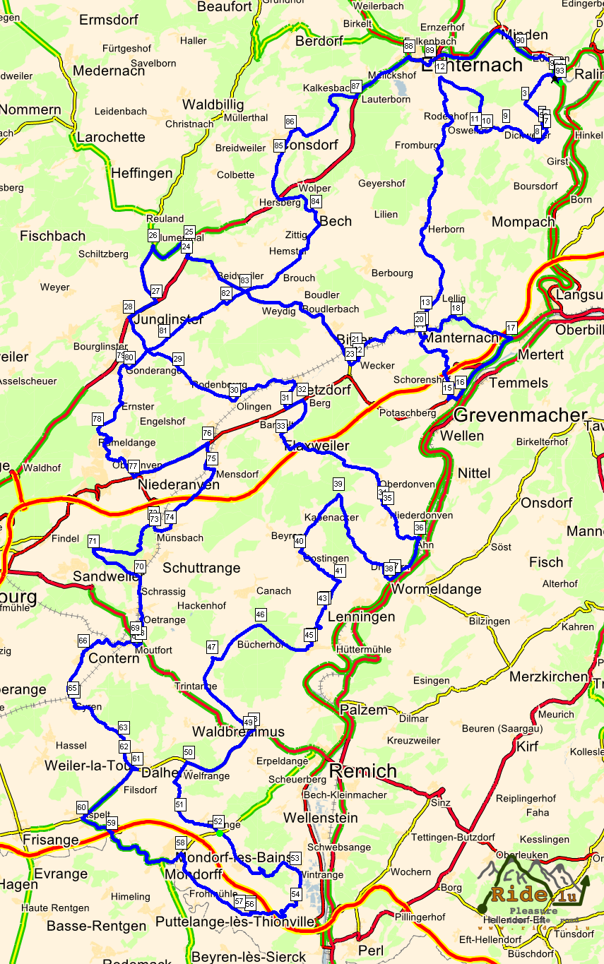 Map Des sources au Riesling